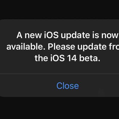 ios 14 beta pop up