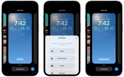 ios 16 lock screen focus