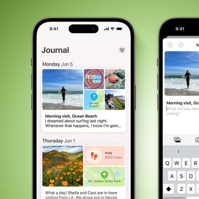 Journal App iOS 17 Feature Green